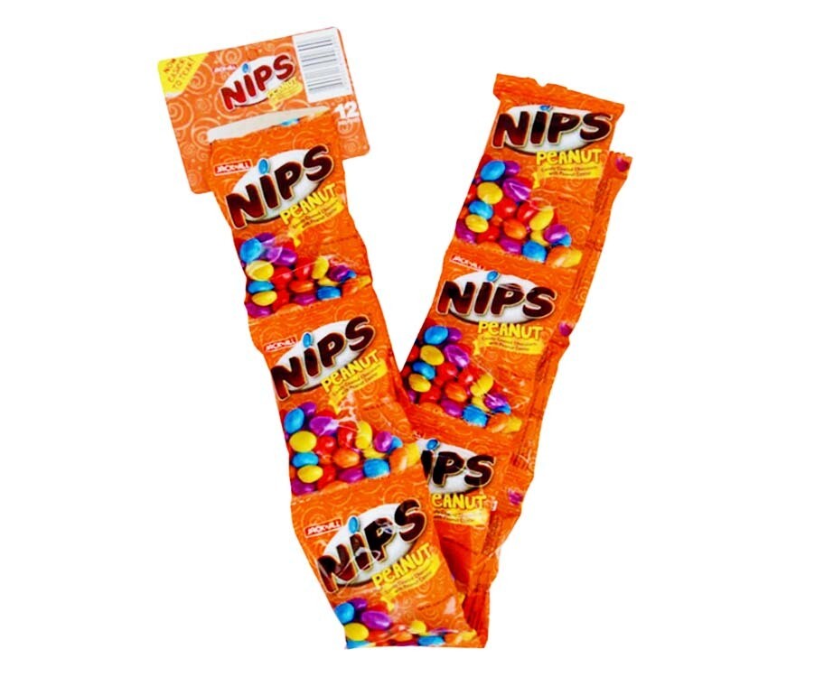 Jack &#39;n Jill Nips Peanut Chocolate Coated Candy (12 Packs x 14g)