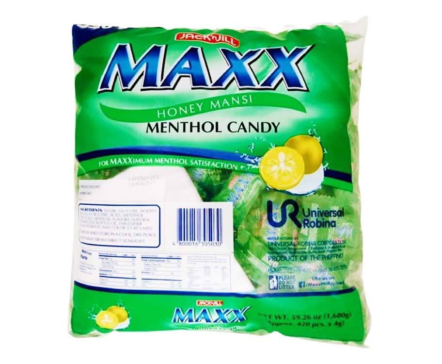 Jack &#39;n Jill Maxx Honey Mansi Menthol Candy 420 Pieces 1680g