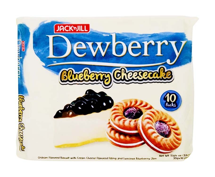 Jack &#39;n Jill Dewberry Blueberry Cheesecake Cookies (10 Packs x 33g)