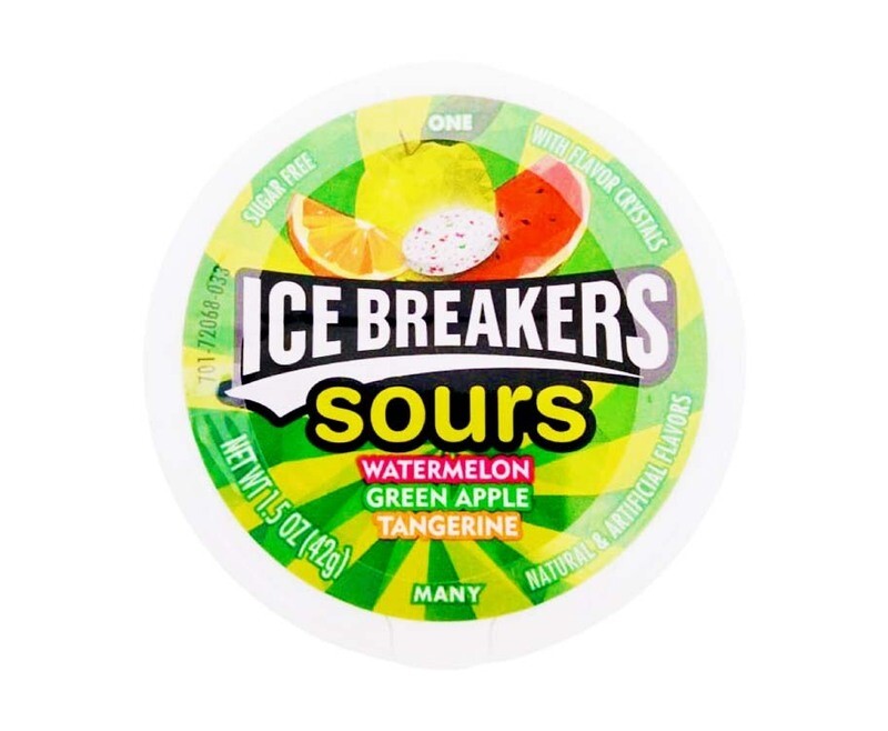 Ice Breakers Sours Watermelon Green Apple Tangerine 42g