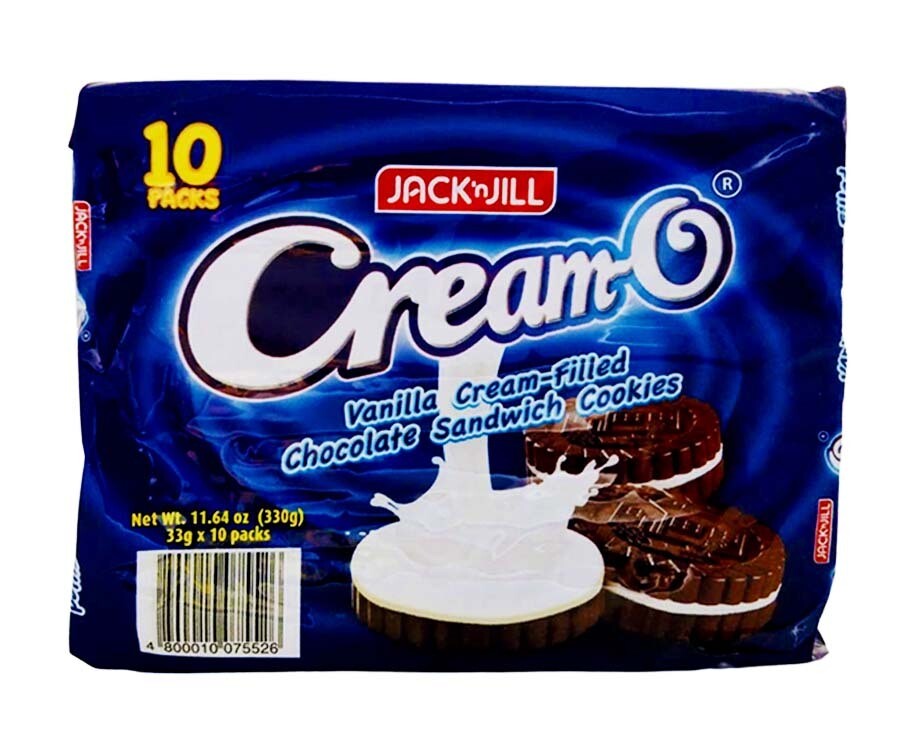 Jack &#39;n Jill Cream-O Vanilla Cream-Filled Chocolate Cookies (10 Packs x 33g)