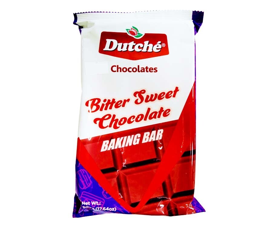 Dutché Chocolates Bitter Sweet Chocolate Baking Bar 500g