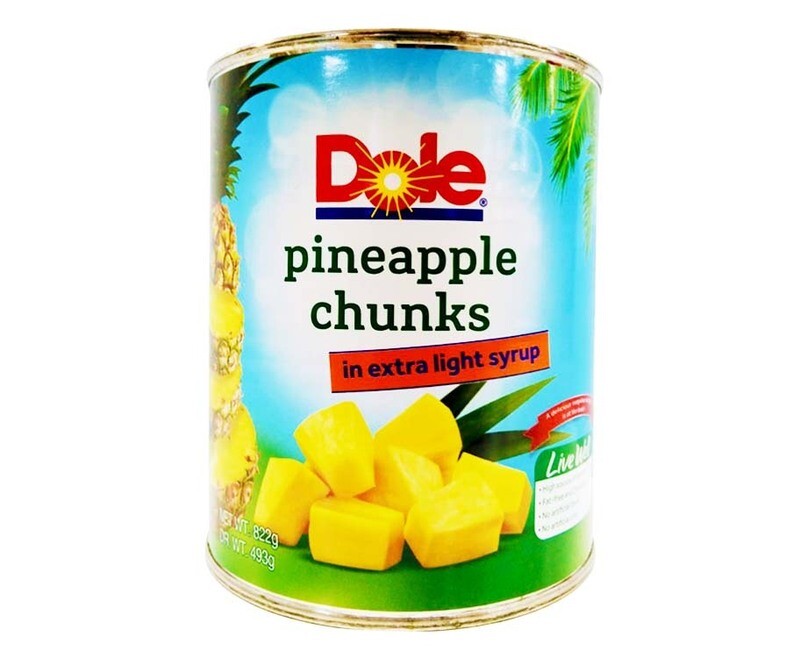 Dole Pineapple Chunks in Extra Light Syrup 822g