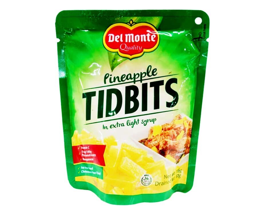 Del Monte Pineapple Tidbits in Extra Light Syrup 115g