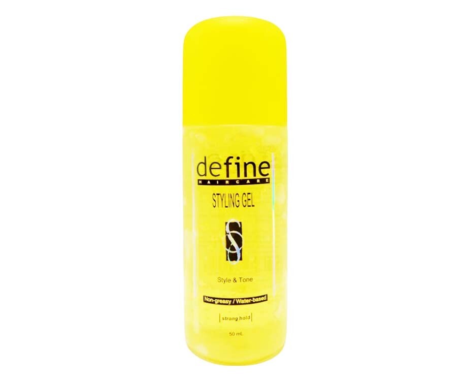 Define Hair Care Styling Gel Strong Hold Yellow 50mL