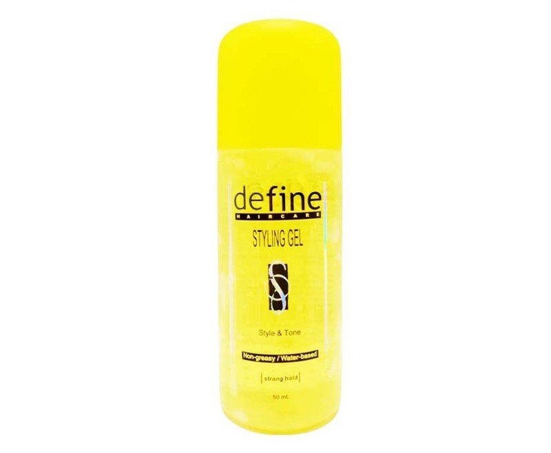 Define Hair Care Styling Gel Strong Hold Yellow 50mL
