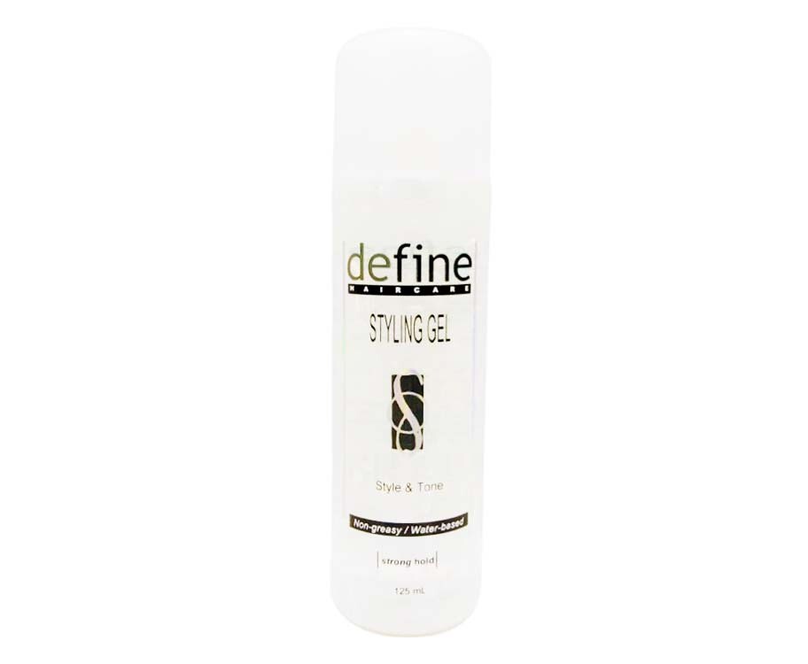 Define Hair Care Styling Gel Strong Hold Clear 125mL