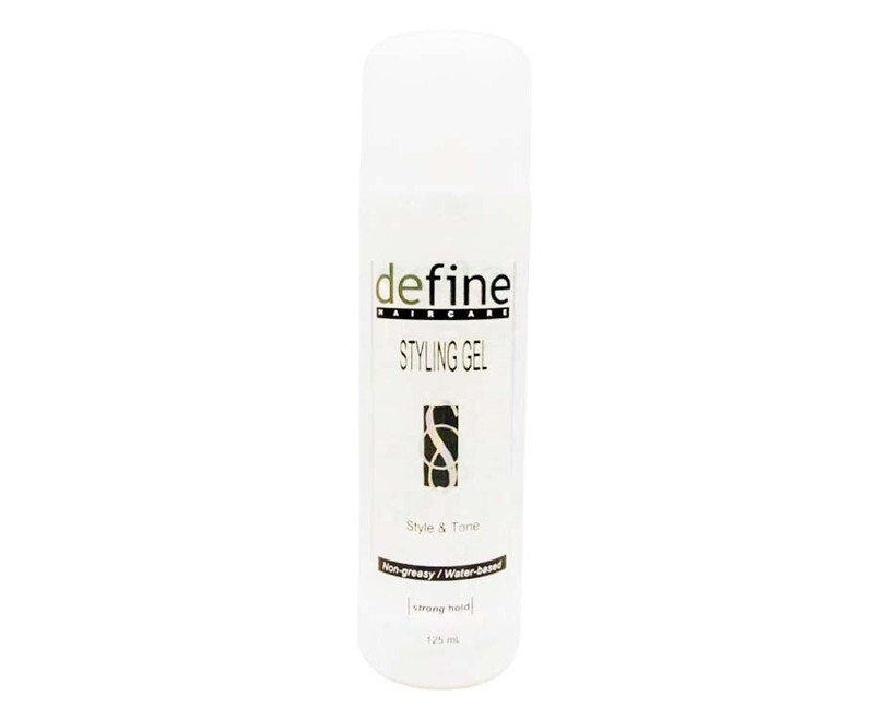 Define Hair Care Styling Gel Strong Hold Clear 125mL