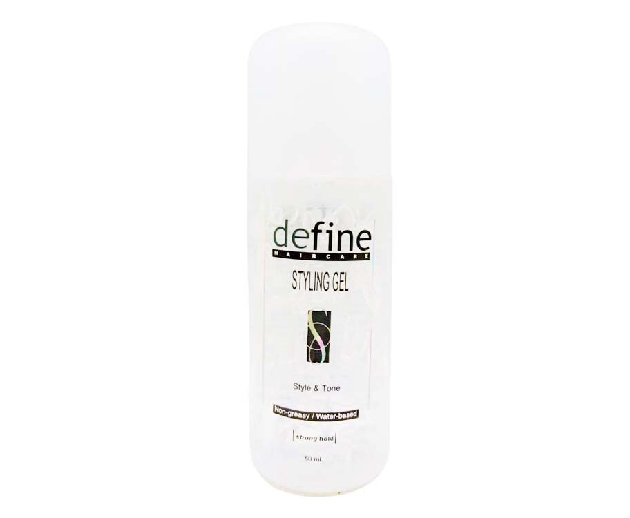 Define Hair Care Styling Gel Strong Hold Clear 50mL