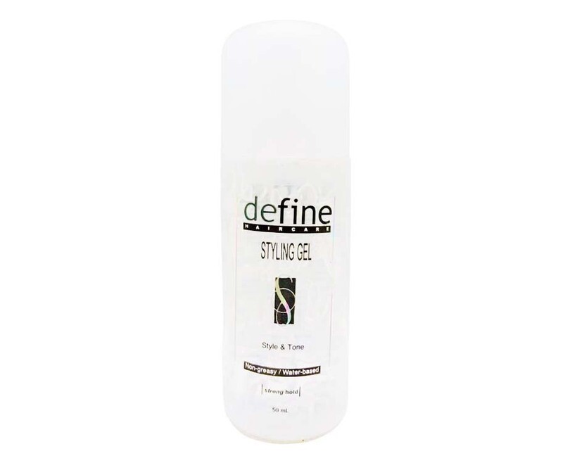 Define Hair Care Styling Gel Strong Hold Clear 50mL