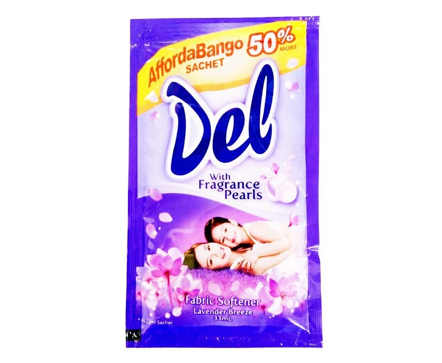 Del with Fragrance Pearls Fabric Softener Lavender Breeze 33mL