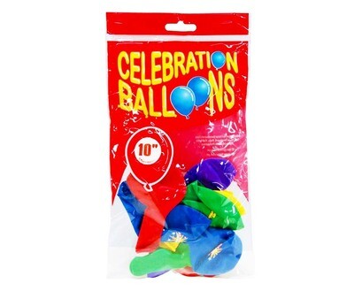 Celebration Balloons 10" 10 Round Balloons