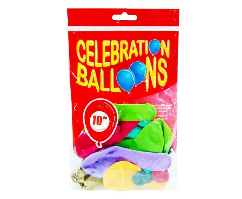 Celebration Balloons 10&quot; 10 Round Balloons