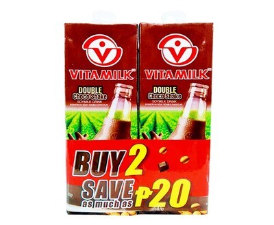 Vita Milk Double Choco Shake (2 Packs x 1L)