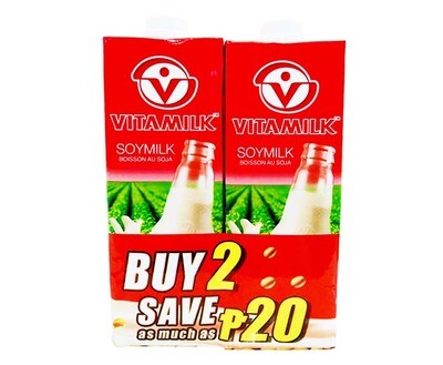 Vita Milk Soymilk (2 Packs x 1L)