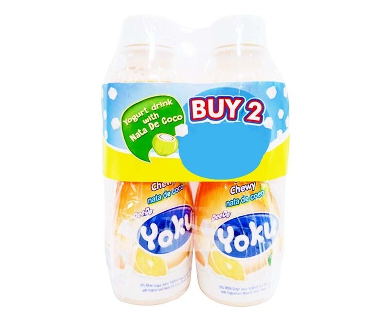 Deedo Yoku Chewy Nata De Coco Orange (2 Packs x 230mL)