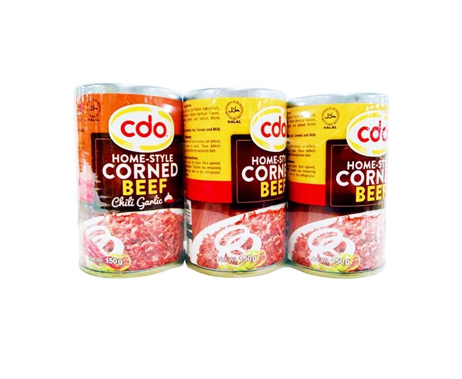 CDO Home-Style Corned Beef + Chili Garlic (3 Packs x 150g)