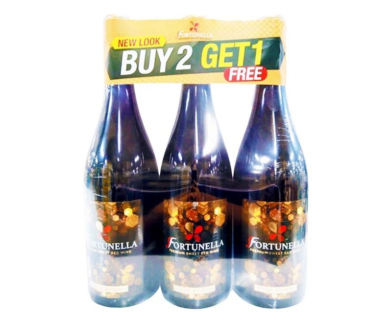 Fortunella Premium Sweet Red Wine (2+1 Packs x 750mL)
