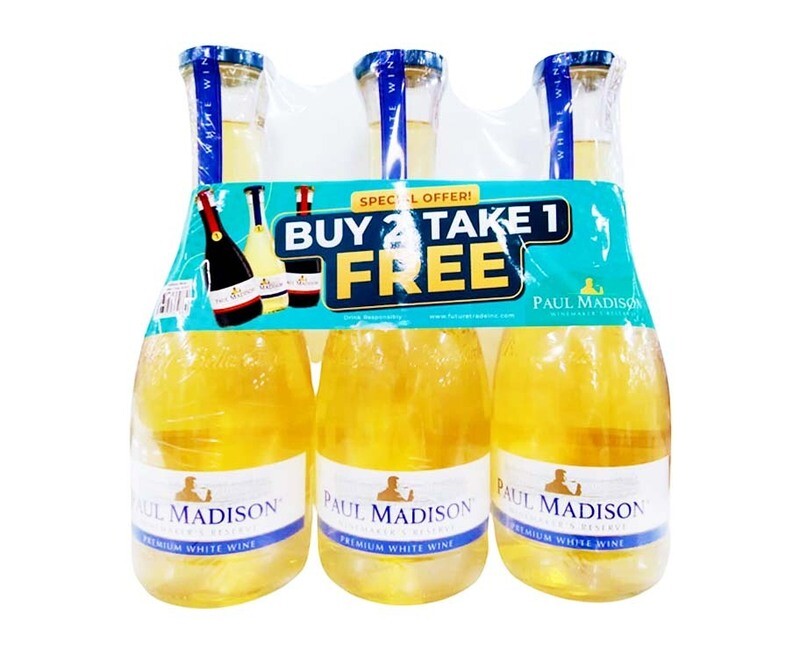 Paul Madison Premium White Wine (2+1 Packs x 1L)
