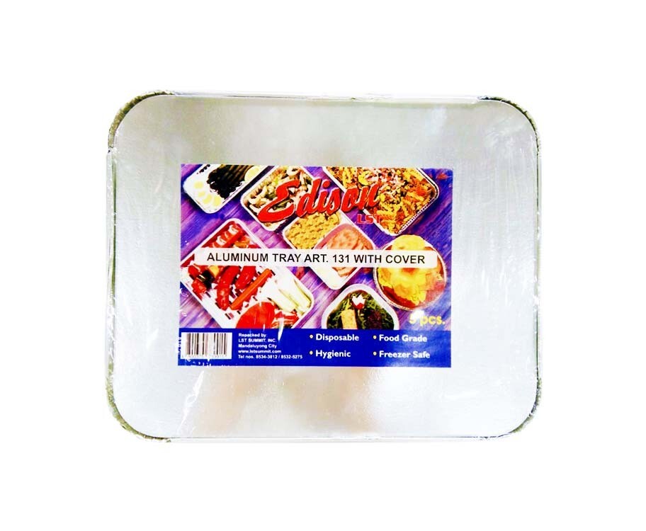 Edison Lst Aluminum Tray Art.131 with Cover 5 Pieces