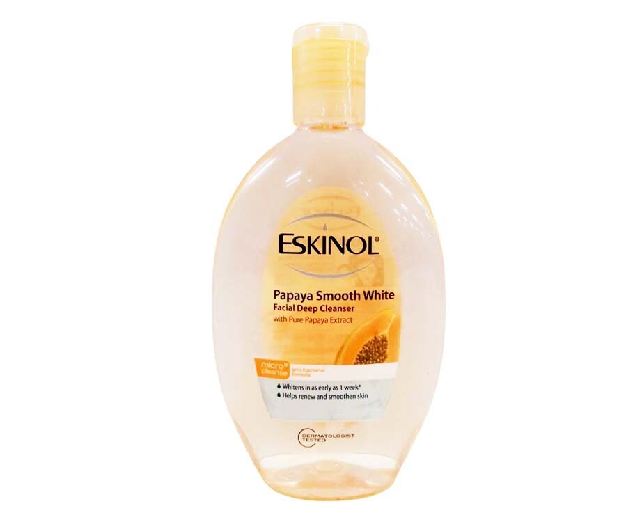 Eskinol Papaya Smooth Glow Facial Deep Cleanser With Pure Papaya Extract 225mL