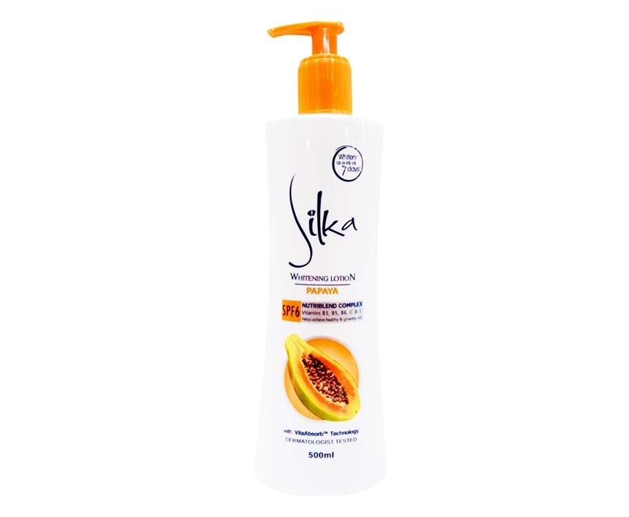 Silka Whitening Lotion Papaya SPF6 500mL