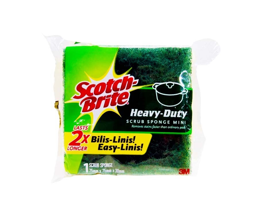 Scotch-Brite Heavy-Duty Scrub Sponge Mini 1 Scrub Sponge 75mm x 75mm x 30mm