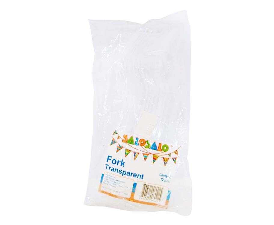 Salo Salo Disposable Fork Transparent 12 Pieces