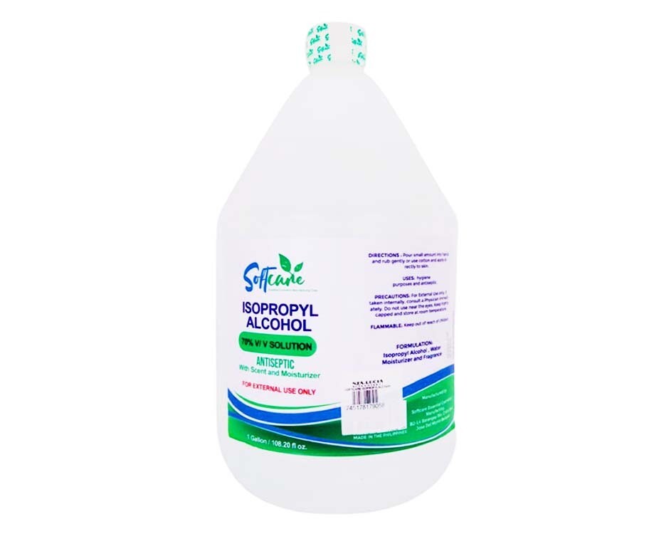 Softcare Isopropyl Alcohol 70% Solution Antiseptic with Scent &amp; Moisturizer 1 Gallon