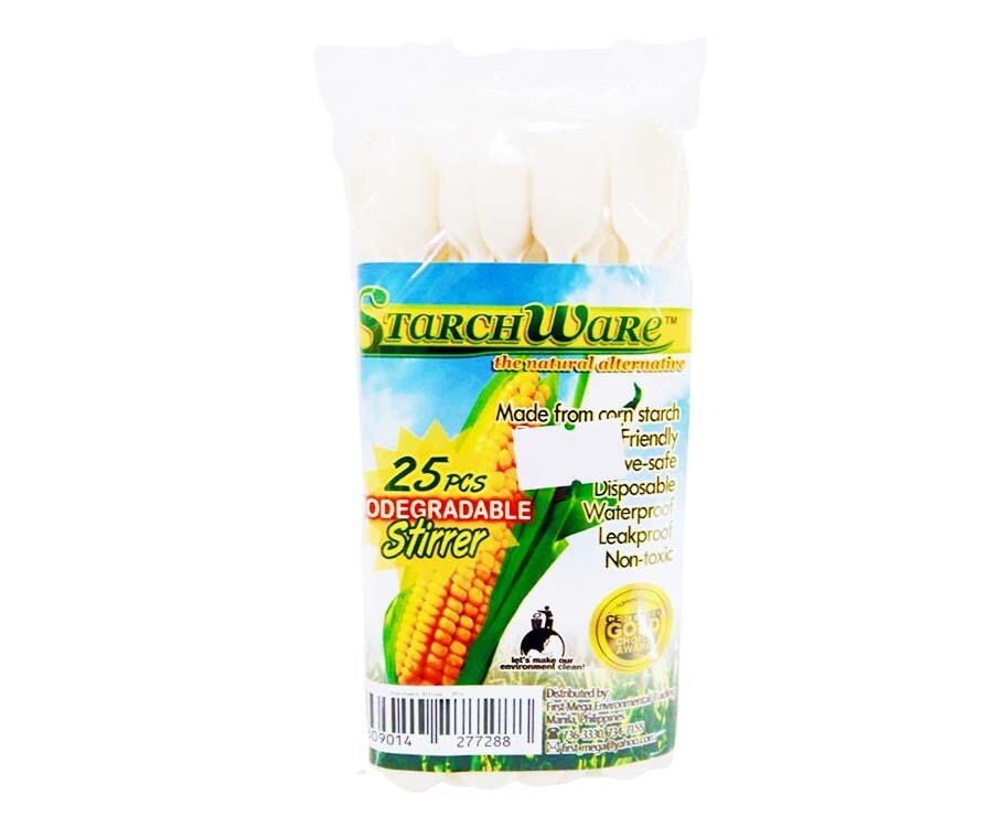 StarchWare Biodegradable Stirrer 25 Pieces