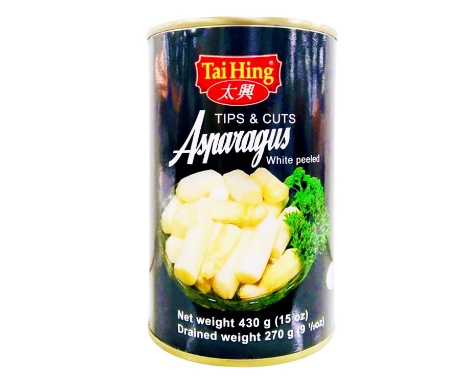 Tai Hing Tips &amp; Cuts Asparagus White Peeled (15oz) 430g