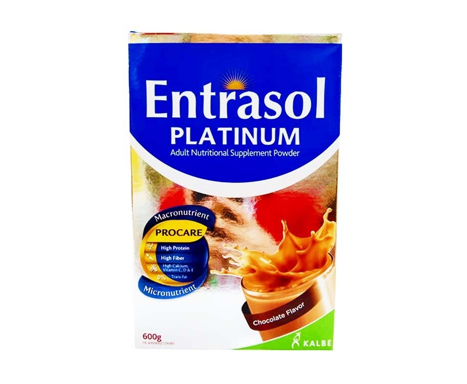 Entrasol Platinum Adult Nutrional Supplement Powder Chocolate Flavor 600g