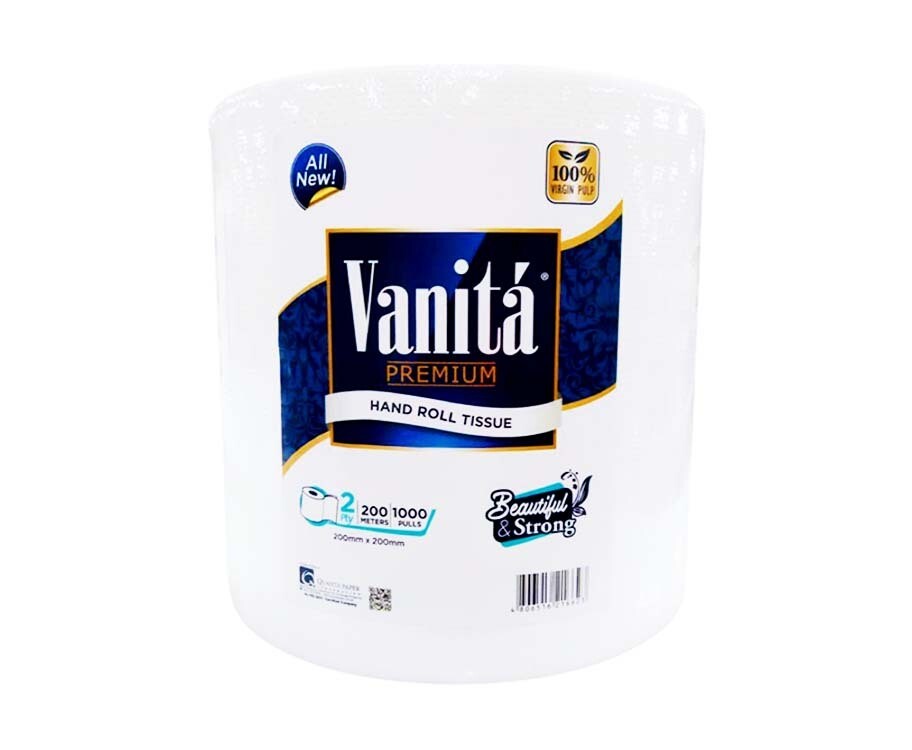 Vanita Premium Hand Roll Tissue 2ply 200meters 1000pulls