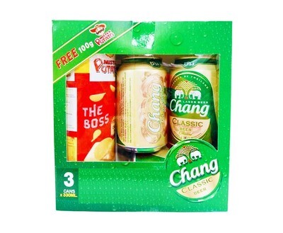 Chang Classic Beer (3 Cans x 330mL) + Free Mister Potato 100g