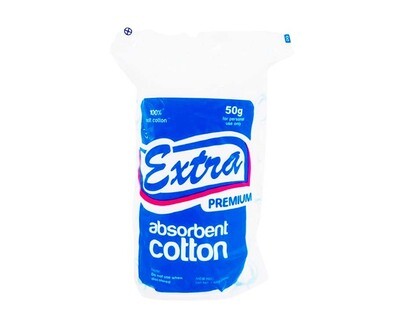 Extra Premium Absorbent Cotton Roll 50g