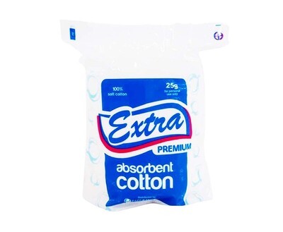 Extra Premium Absorbent Cotton Roll 25g