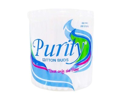 Purity Cotton Buds 400 Tips 200 Stems