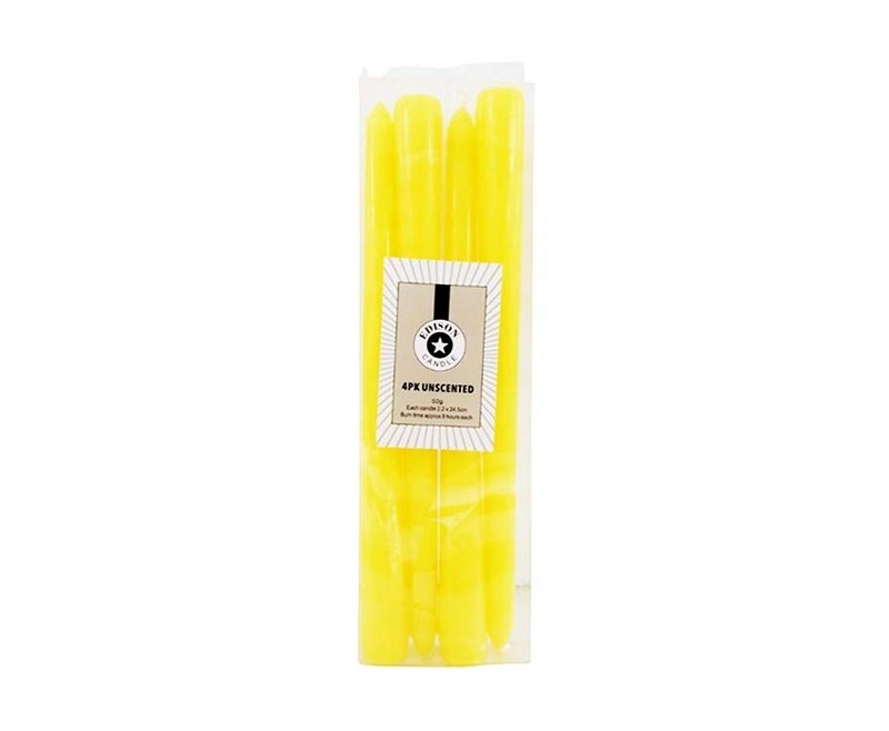 Edison Candle 4pk Unscented Purple 50g