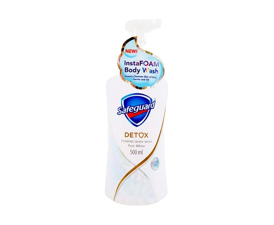 Safeguard Detox Foaming Body Wash Pure White 500mL