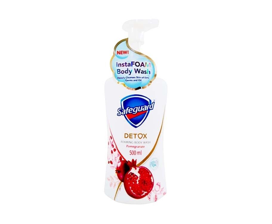 Safeguard Detox Foaming Body Wash Pomegranate 500ml