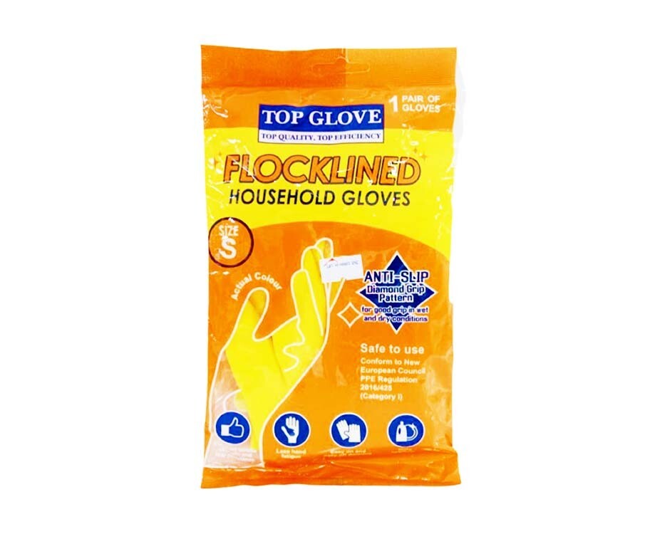 Top Glove Flocklined Household Gloves Small