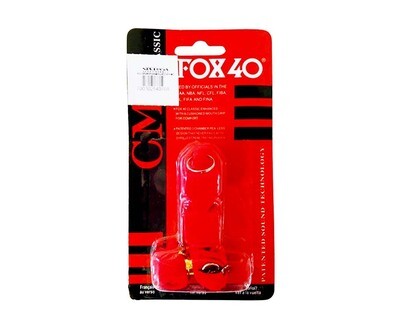 Fox 40 Official Classic Whistle Red with Lanyard
