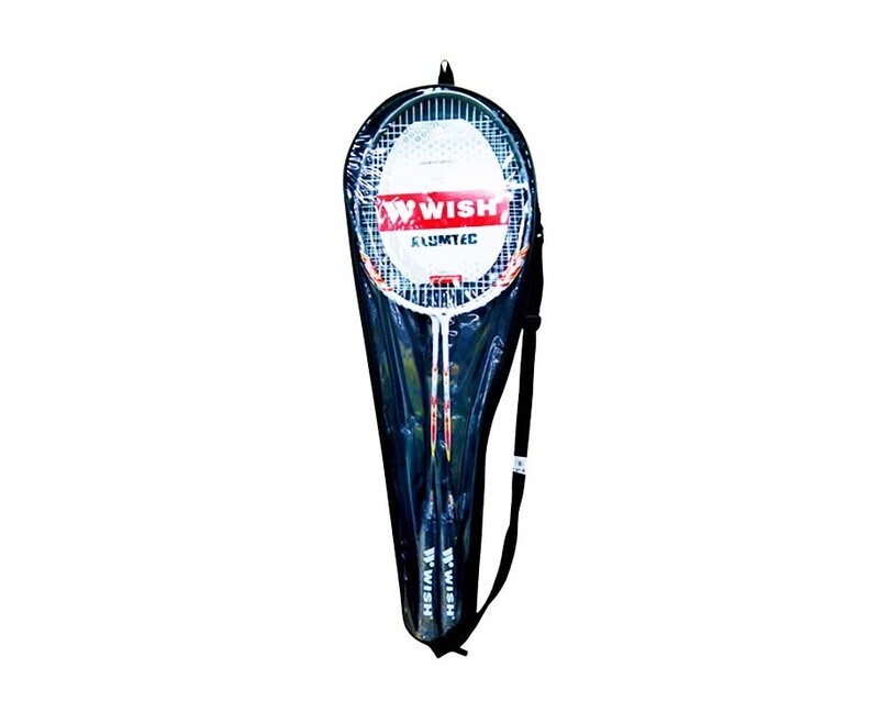 Wish Alumtec Badminton Racket Red with Bag Black 2 Pieces