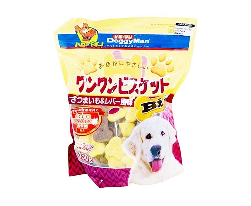 DoggyMan Biscuits Big Sweet Potal &amp; Chicken Liver Flavor 450g