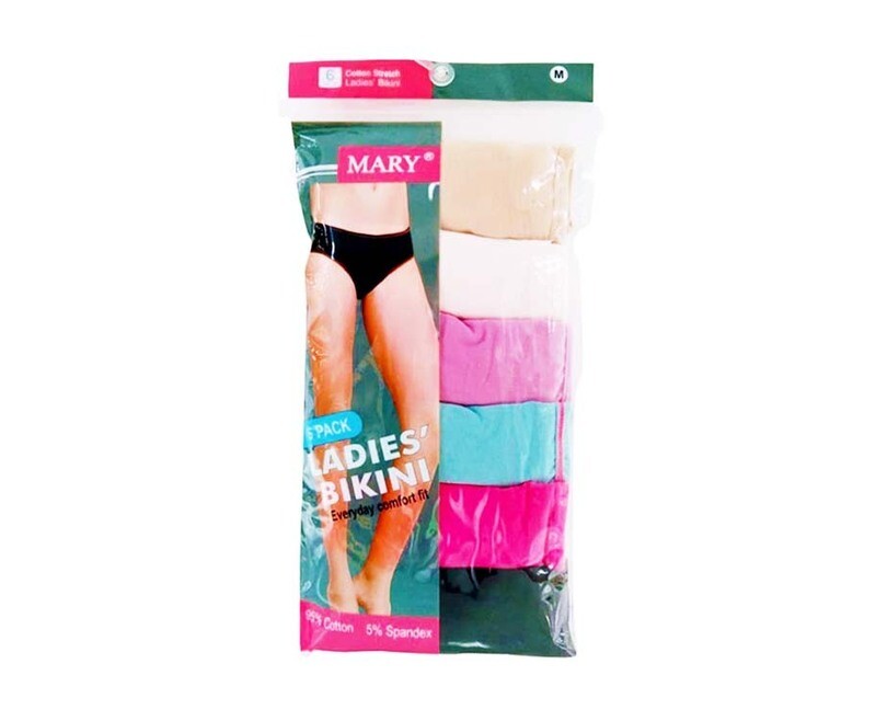 Mary Cotton Stretch Ladies&#39; Bikini M 6 Pack