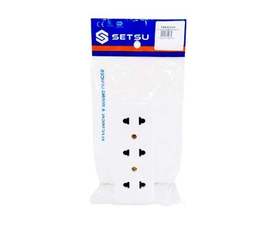 Setsu Surface Triple Outlet Electrical & Wiring Devices