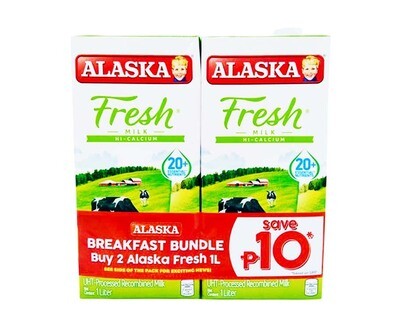 Alaska Freshmilk Hi-Calcium (2 Packs x 1L)