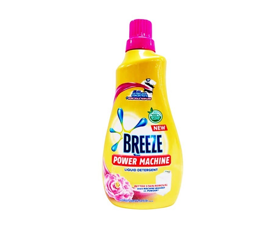 Breeze Power Machine Liquid Detergent With Rose Gold Perfume 980mL