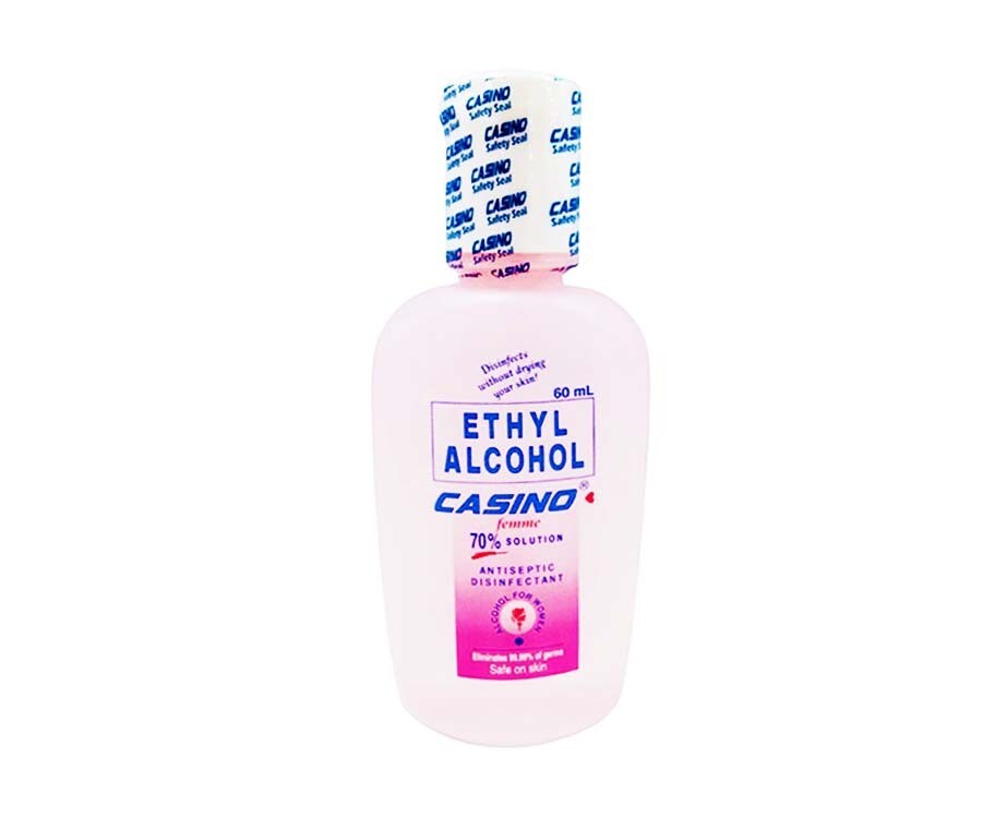 Casino Femme Ethyl Alcohol 70% Solution Antiseptic Disinfectant 60mL