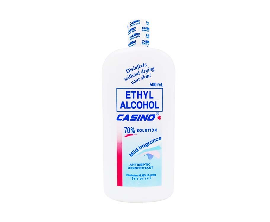 Casino Ethyl Alcohol 70% Solution Antiseptic Disinfectant Mild Fragrance 500mL